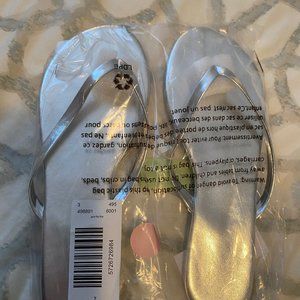 Loft Silver Flip Flops